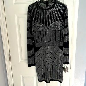 Bedazzle see-through dress